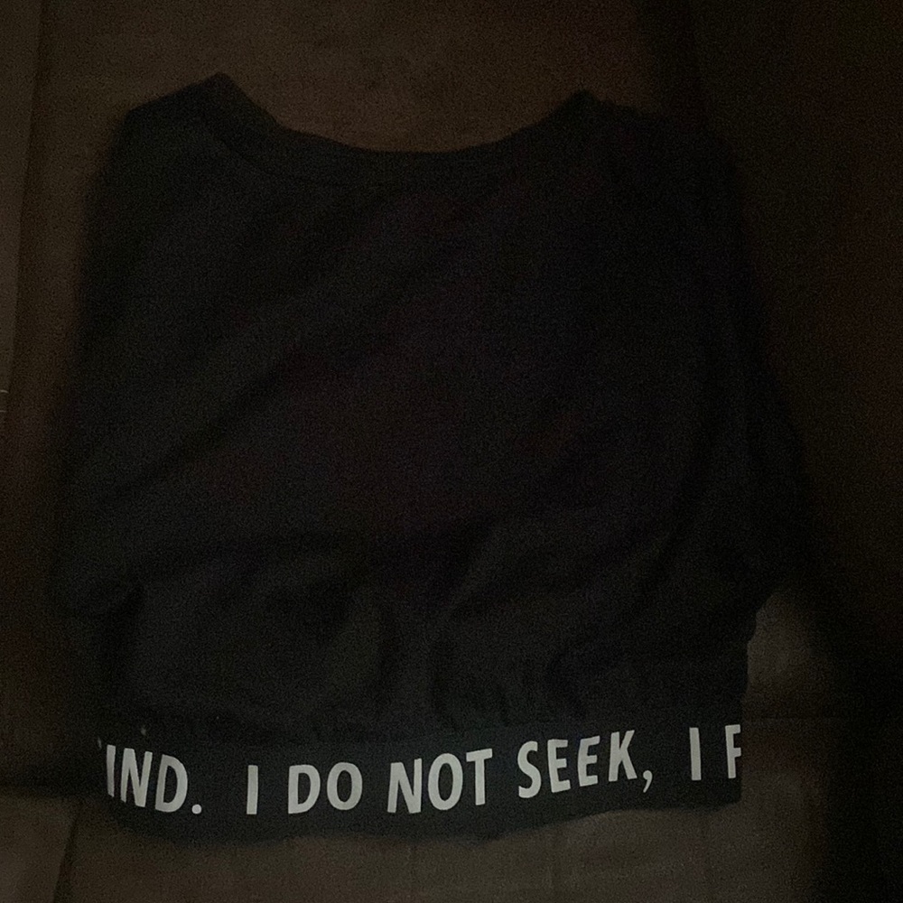 A small black shirt sleeve